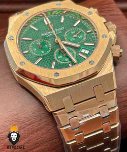 ساعت مچی مردانه اودمار پیگه کرنوگراف رزگلد صفحه سبز AUDEMARS PIGUET ROYAL 4419 - فروشگاه ساعت مستر اسپشیال