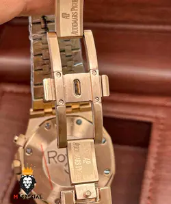 ساعت مچی مردانه اودمار پیگه کرنوگراف رزگلد صفحه سبز AUDEMARS PIGUET ROYAL 4419 - فروشگاه ساعت مستر اسپشیال