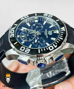 ساعت مچی مردانه تگ هویر بند رابر مشکی 01117 TAG HEUER AQUA RACER - فروشگاه ساعت مستر اسپشیال