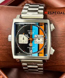 ساعت مچی مردانه تگ هیور مدل موناکو استیل صفحه اسپرت tag heuer monako 8965 - فروشگاه ساعت مستر اسپشیال