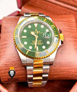 ساعت مچی مردانه رولکس ساب مارینر دو رنگ طلایی صفحه سبز 2151 ROLEX SUBMARINER - فروشگاه ساعت مستر اسپشیال