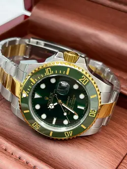 ساعت مچی مردانه رولکس ساب مارینر دو رنگ طلایی صفحه سبز 2151 ROLEX SUBMARINER - فروشگاه ساعت مستر اسپشیال