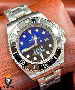 ساعت مچی مردانه رولکس ساب مارینر دیپسی اتوماتیک صفحه ابی مشکی 6606 Rolex Sub mariner - فروشگاه ساعت مستر اسپشیال