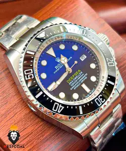 ساعت مچی مردانه رولکس ساب مارینر دیپسی اتوماتیک صفحه ابی مشکی 6606 Rolex Sub mariner - فروشگاه ساعت مستر اسپشیال