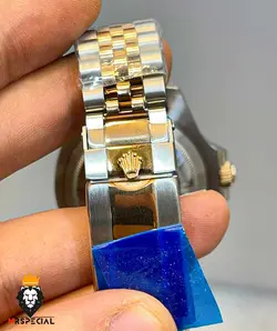 ساعت مچی مردانه رولکس ساب مارینر صفحه ابی استیل دو رنگ رزگلد 01027 Rolex Sub mariner - فروشگاه ساعت مستر اسپشیال