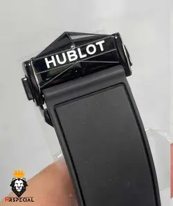 ساعت مچی مردانه هابلوت کهکشانی مشکی پشت شیشه ای HUBLOT Sang Bleu 0933 - فروشگاه ساعت مستر اسپشیال