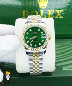 ساعت مچی زنانه رولکس دیت جاست قاب نگین سایز متوسط 01230 ROLEX DATEJUST - فروشگاه ساعت مستر اسپشیال