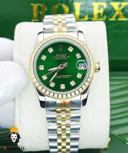 ساعت مچی زنانه رولکس دیت جاست قاب نگین سایز متوسط 01230 ROLEX DATEJUST - فروشگاه ساعت مستر اسپشیال