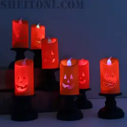 شمع کدو هالوین پایه دار بزرگ