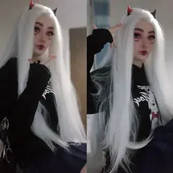 کلاه گیس سفید بلند اورجینال