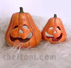 جا شمعی کدو هالوین طرح گلابی