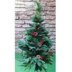 درخت کریسمس میوه دار 90 سانت سوزنی چند برگ