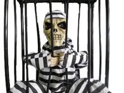 اسكلت زندانی متحرک سخنگو و سنسوردار چراغ دار