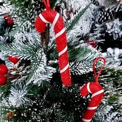 اویز عصا بابانوئل قرمز سفید سایزبندی