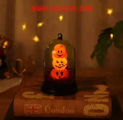 گوی چراغدار هالووین طرح کدو و اسکلت