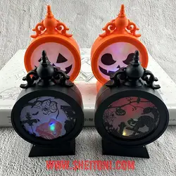 چراغ کدو طرح ساعت هالوین