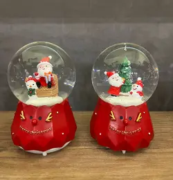 گوی موزیکال چراغ دار کریسمس فول