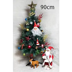 درخت 90 نوک برفی با تزیینات بابانوئل و گوزن