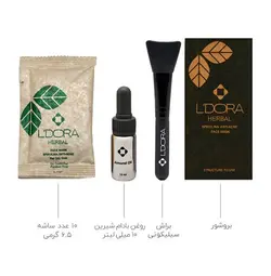 ماسک پودری اسپیرولینا ضدجوش لدورا هربال 10عددی