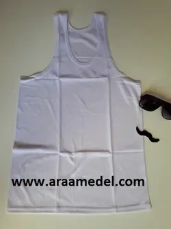 رکابی سفید مردانه ساده