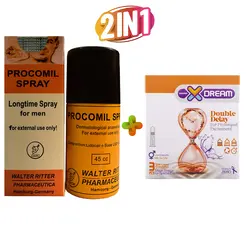 پک اسپری پروکومیل و کاندوم تاخیری ایکس دریم(اسپری اورجینال)