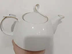 قوری چینی لب طلا درجه ی یک