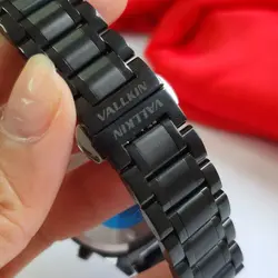 ساعت مچی مردانه مشکی صفحه مشکی ۳موتور فعال و تاریخ دار redear