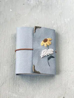 دفتر چرمی طرح افتابگردان