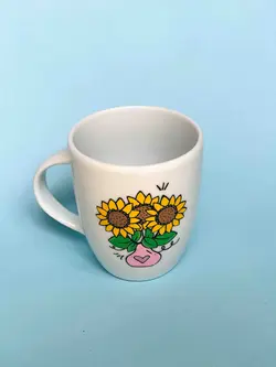 ماگ نقاشی ویترای طرح افتابگردان