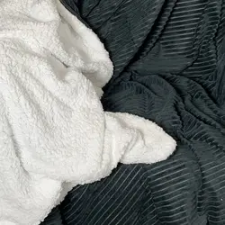 پتو ببعی (پتو گوسفندی) دونفره سبز تیره