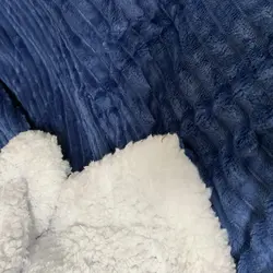 پتو ببعی (پتو گوسفندی) دونفره سورمه ای