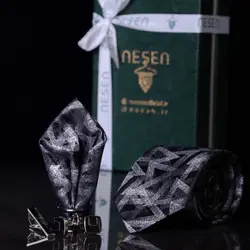 ست هدیه مردانه کراوات و دکمه سردست لوکس نسن