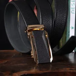 خرید آنلاینکمربندمردانه ریلی چرم طبیعی کراوات نسن