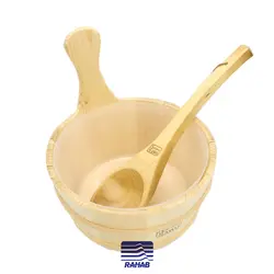 سطل و ملاقه چوبی سونا خشک SAWO