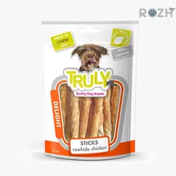 تشویقی سگ ترولی (ونپی) مدل دورپیچ مرغ Chicken Jerky &amp; Rawhide Twist وزن 85 گرم