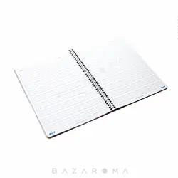 دفتر زبان 60 برگ فانتزی 4 خط جلد طلقی - بازاروما