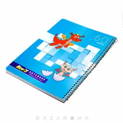 دفتر شطرنجی 60 برگ فانتزی جلد طلقی - بازاروما