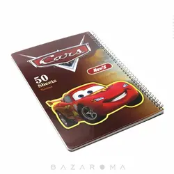 دفتر نقاشی 50 برگ طرح کارتون ماشین‌ها - بازاروما