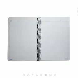 دفتر 100 برگ فنری مدل پاپکو رنگ ابی تیره - بازاروما