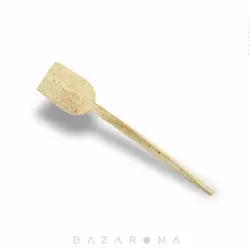 کفگیر چوبی سر تخت سایز متوسط کد 75 - بازاروما