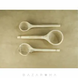 ملاقه چوبی کوچک آشپزخانه کد 25 - بازاروما