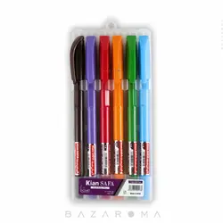بسته خودکار 6 رنگ کیان سری رنگارنگ - بازاروما