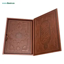 کتاب نفیس مثنوی معنوی چرمی کاغذ معطر با جعبه قطع رحلی