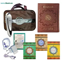 قلم قرآنی 32 گیگابایت BSR320 | بسته شماره 7 با قرآن 604 صفحه عثمان طه (کیف برزنتی)