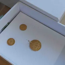 نیم ست پولک طرح نیلوفر