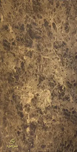 دیوارپوش ماربل شیت قهوه ای روشن رگه دار- کد 014 | سرامود