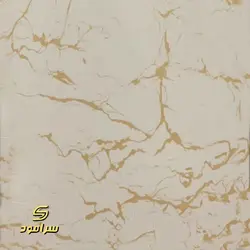 دیوارپوش ماربل شیت سفید با رگه طلایی- کد 07 | سرامود