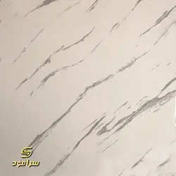 دیوارپوش ماربل شیت سفید و طوسی- کد 01 | سرامود