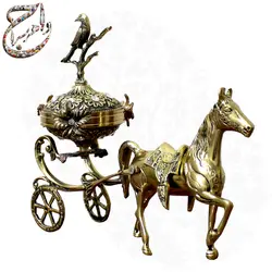 قندان و مجسمه ی اسب برنجی