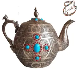 قوری تزئینی قدیمی هندی قلمزنی